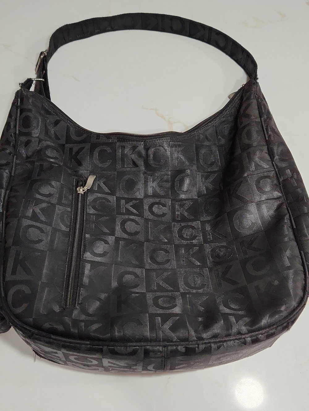 Calvin Klein Black Monogram Shoulder Bag